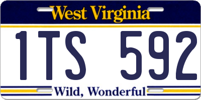 WV license plate 1TS592