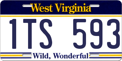 WV license plate 1TS593