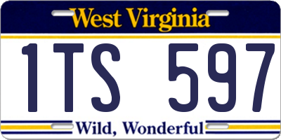 WV license plate 1TS597