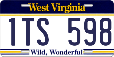 WV license plate 1TS598