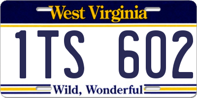 WV license plate 1TS602