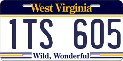 WV license plate 1TS605