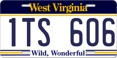 WV license plate 1TS606