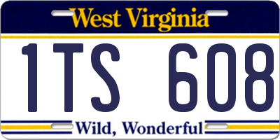 WV license plate 1TS608