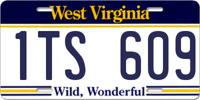 WV license plate 1TS609