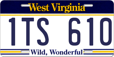 WV license plate 1TS610