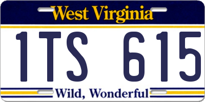 WV license plate 1TS615