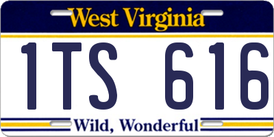 WV license plate 1TS616