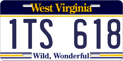 WV license plate 1TS618