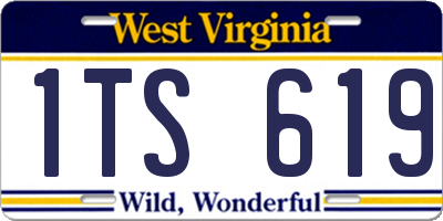 WV license plate 1TS619