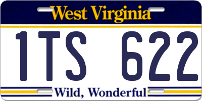 WV license plate 1TS622