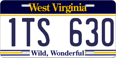 WV license plate 1TS630