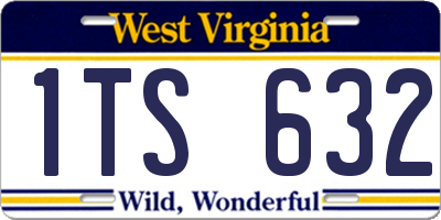 WV license plate 1TS632
