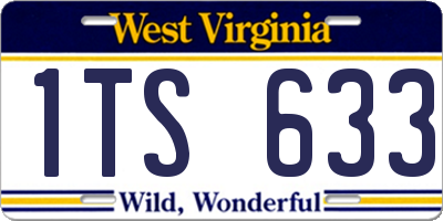 WV license plate 1TS633