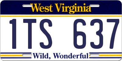 WV license plate 1TS637