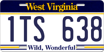 WV license plate 1TS638