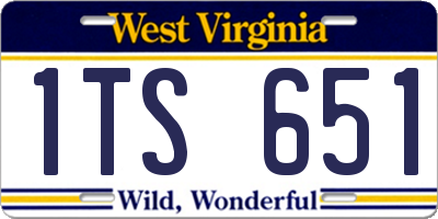 WV license plate 1TS651