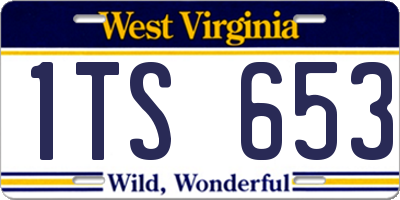 WV license plate 1TS653