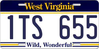 WV license plate 1TS655