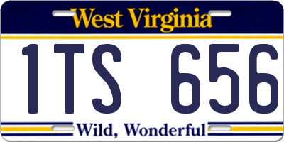 WV license plate 1TS656