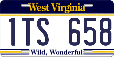 WV license plate 1TS658
