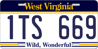 WV license plate 1TS669