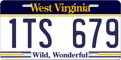 WV license plate 1TS679