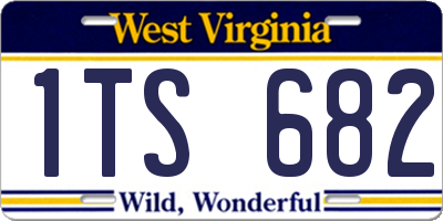 WV license plate 1TS682