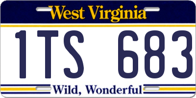 WV license plate 1TS683