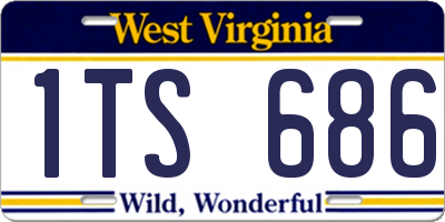 WV license plate 1TS686