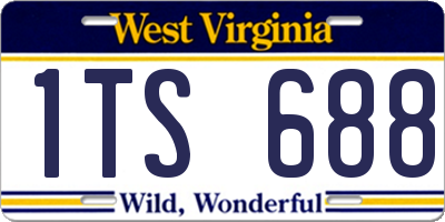 WV license plate 1TS688