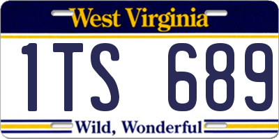 WV license plate 1TS689