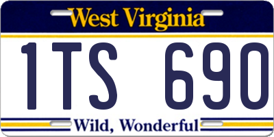 WV license plate 1TS690