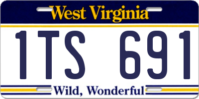 WV license plate 1TS691