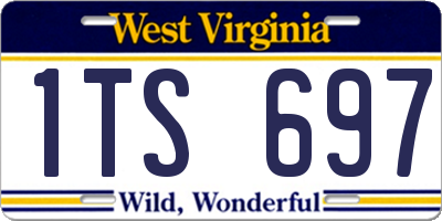 WV license plate 1TS697