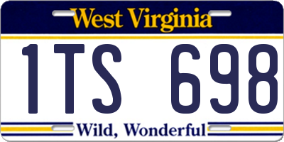 WV license plate 1TS698