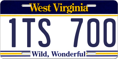 WV license plate 1TS700