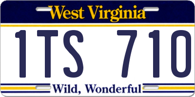 WV license plate 1TS710