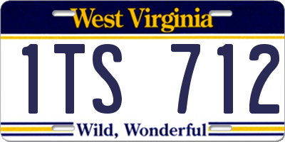 WV license plate 1TS712