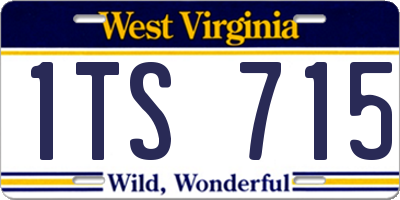 WV license plate 1TS715