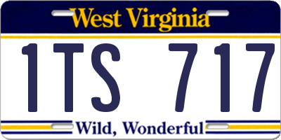 WV license plate 1TS717