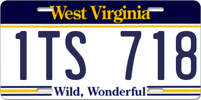 WV license plate 1TS718