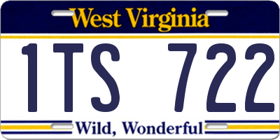 WV license plate 1TS722