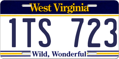 WV license plate 1TS723