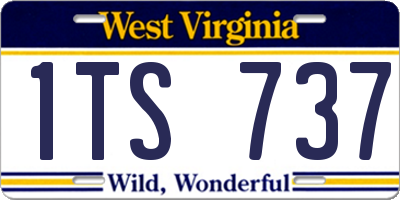 WV license plate 1TS737