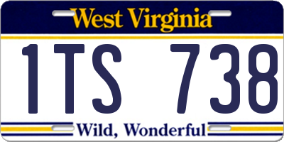WV license plate 1TS738