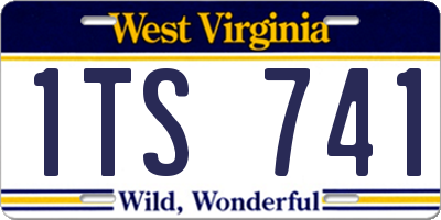 WV license plate 1TS741