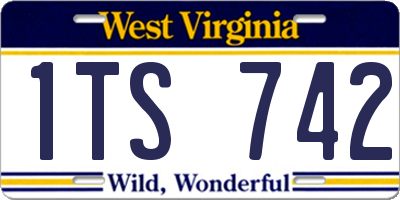 WV license plate 1TS742