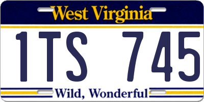 WV license plate 1TS745