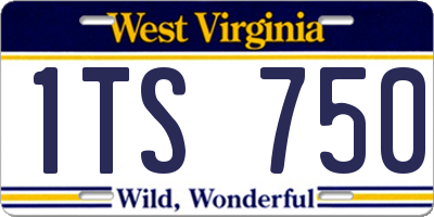 WV license plate 1TS750